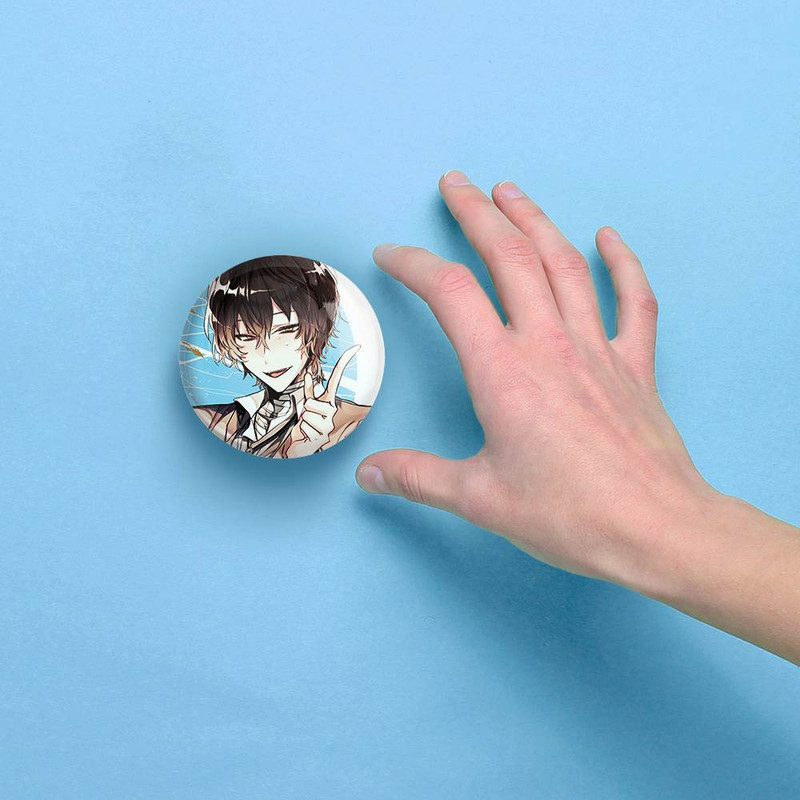 آینه جیبی خندالو مدل اوسامو دازای انیمه سگ های ولگرد بانگو  کد 11755