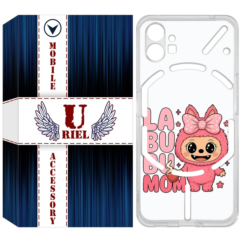 کاور یوریل مدل Clear کد 136 طرح لبوبو Labubu مناسب برای گوشی موبایل ناتینگ فون Nothing Phone 1