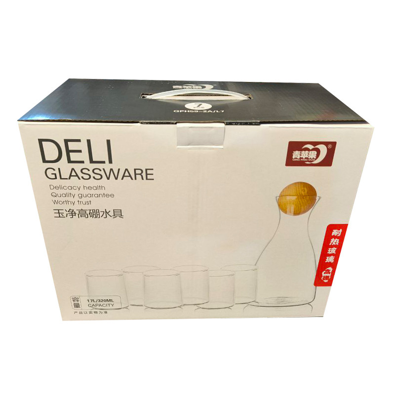 سرویس پارچ و لیوان 7 پارچه دلی مدل GPH59