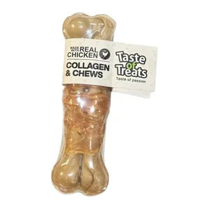 تشویقی سگ مدل استخوان کلاژن طعم مرغ وزن 50 گرم