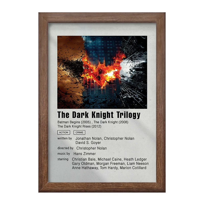 تابلو خندالو طرح شوالیه تاریکی (The Dark Knight Trilogy) کد F11308