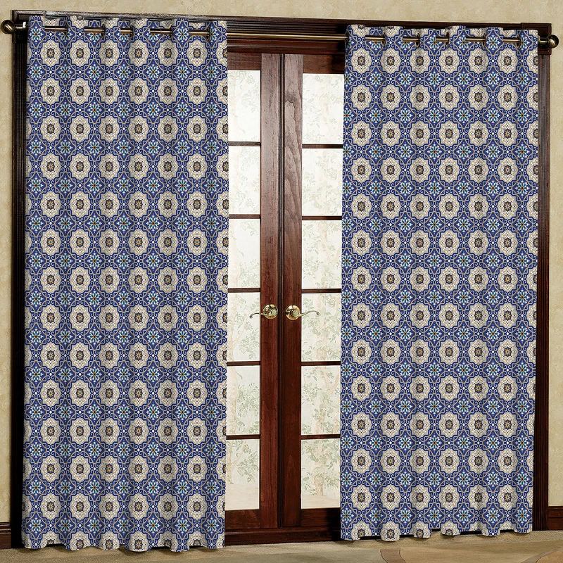 پرده مدل طرحدار مخمل پانچی کد 125سایز 140x280 سانتی متر