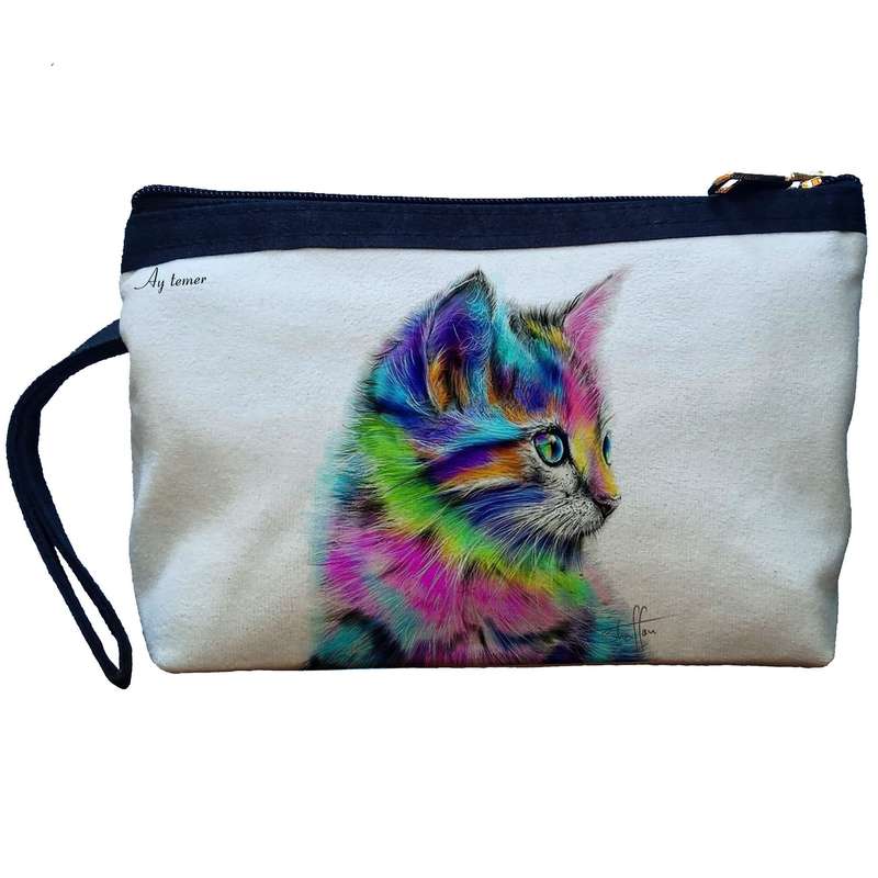 کیف لوازم آرایش زنانه آی تمر مدل گربه کد 277