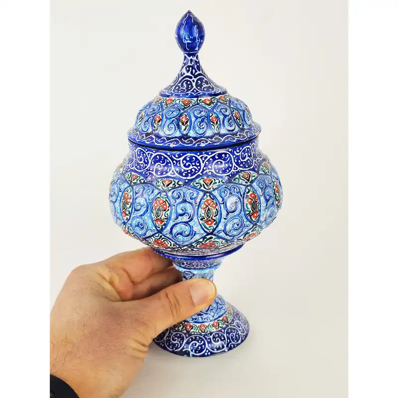 شکلات خوری میناکاری مسی مدل آسمان