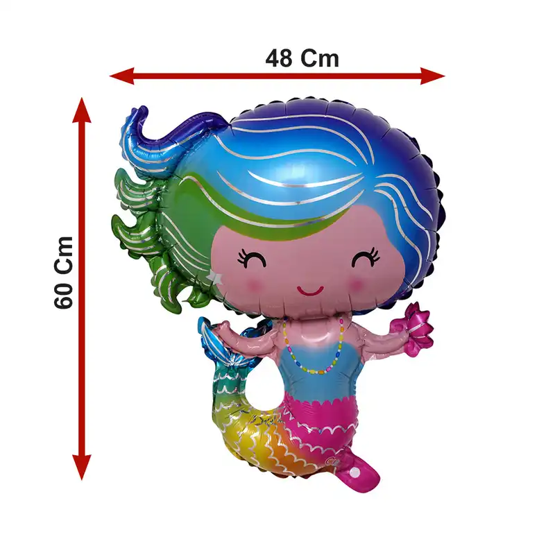 بادکنک فویلی لاکی بالونز مدل پری دریایی کد 1189