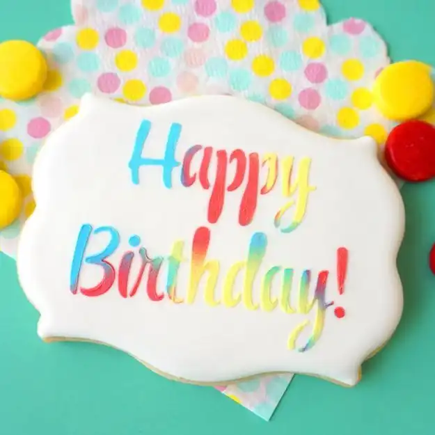 ابزار تزیین کیک به گز مدل استنسیل کوکی طرح Happy