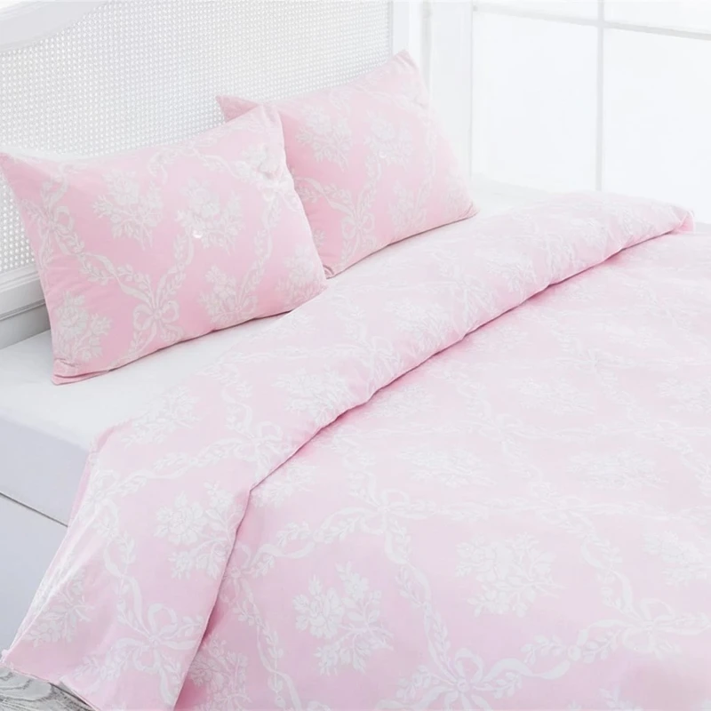 سرویس ملحفه انگلیش هوم مدل Ribbon Bouquet دو نفره 3 تکه