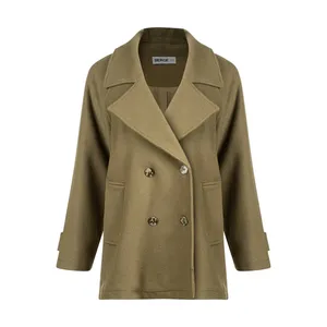 پالتو زنانه سرژه مدل 230152 رنگ سبز