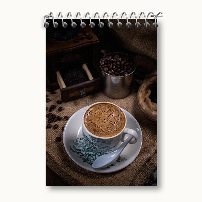 دفتر یادداشت 50 برگ خندالو مدل قهوه Coffee کد F66