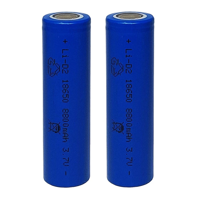 باتری لیتیوم یون قابل شارژ کد D2-18650 ظرفیت 8800 میلی آمپر ساعت بسته 2 عددی