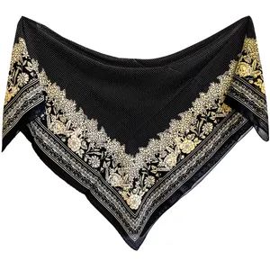 روسری زنانه مدل حریر نخ مجلسی کد  9119