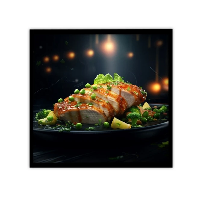 تابلو نوری بکلیت طرح رستوران و استیک مدل B-MID-17150