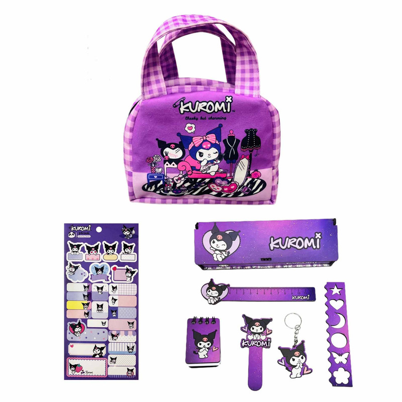 بسته لوازم تحریر مدل کرومی کد 02 مجموعه 8 عددی