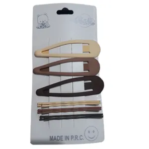 ست سنجاق و گیره مو زنانه مدل شمعی مات بسته 6 عددی