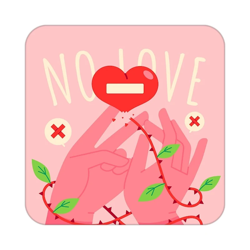 زیر لیوانی کاکتی طرح عاشقانه مدل mp37923