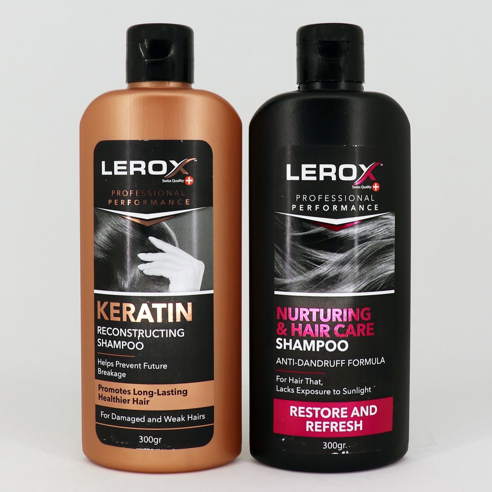 شامپو مو لروکس مدل Keratin حجم 300 میلی لیتر به همراه شامپو مو لروکس مدل Nurturing & Hair Care حجم 300 میلی لیتر -  - 2