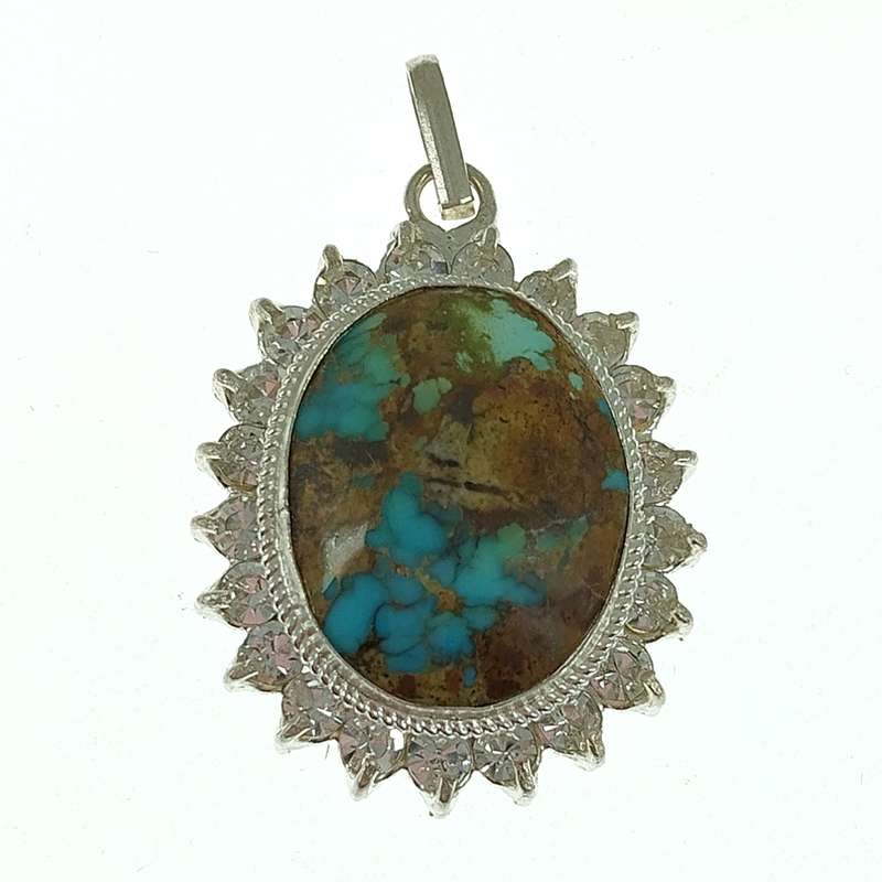 آویز گردنبند نقره زنانه سلین کالا مدل فیروزه نیشابور کد 120 آویز گردنبند نقره زنانه سلین کالا مدل فیروزه نیشابور کد 120