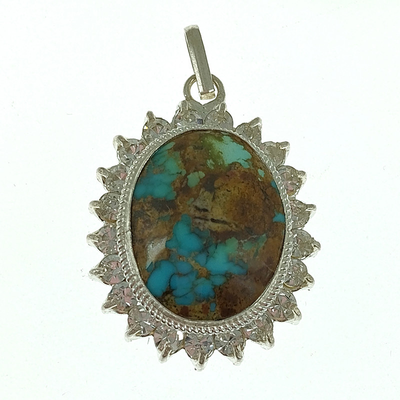 آویز گردنبند نقره زنانه سلین کالا مدل فیروزه نیشابور کد 120 آویز گردنبند نقره زنانه سلین کالا مدل فیروزه نیشابور کد 120