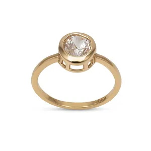 انگشتر زنانه مدل تکتاش کد 4194 cm