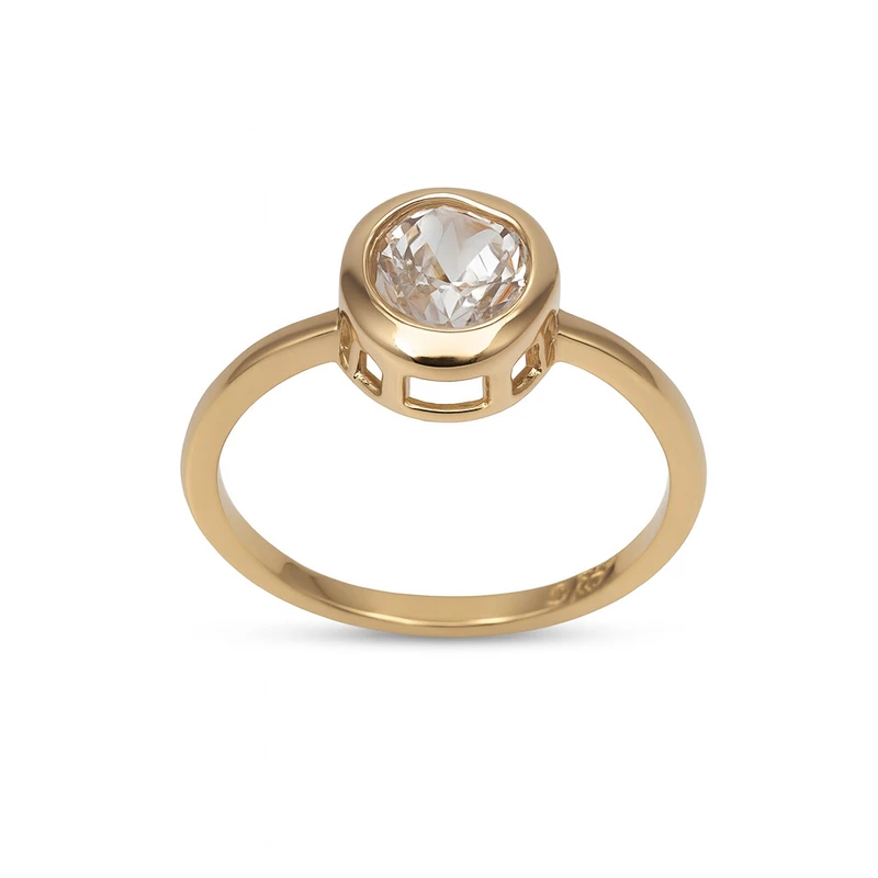 انگشتر زنانه مدل تکتاش کد 4194 cm