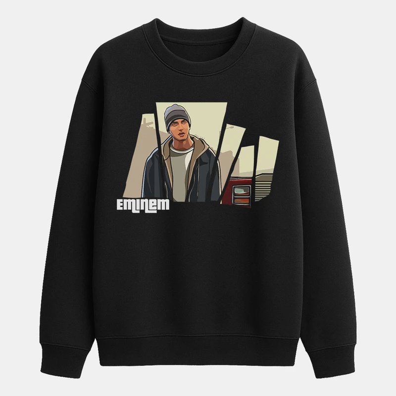 سویشرت مردانه باهرپوش شرق مدل بازی جی تی ای امینم کد z287