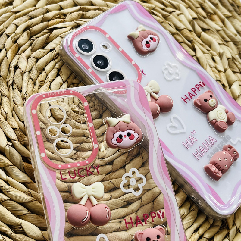 کاور سانی لند مدل Pink Girl مناسب برای گوشی موبایل شیائومی Poco M5s / Redmi Note 10 4G / Redmi Note 10S به همراه بند