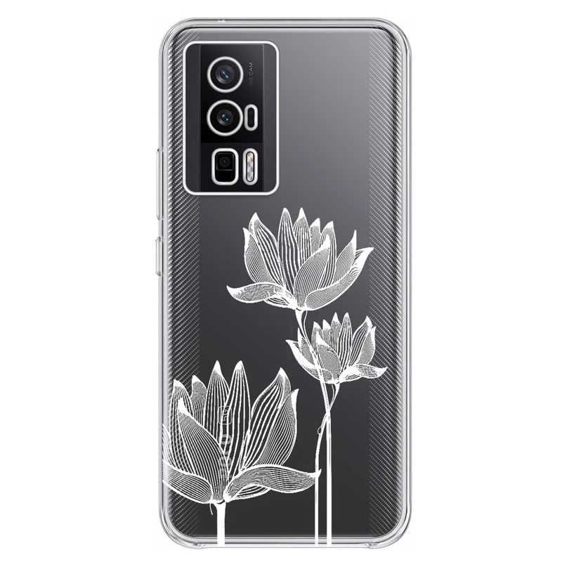 کاور مگافون طرح گل مدل C47-W مناسب برای گوشی موبایل شیائومی Poco F5 Pro  