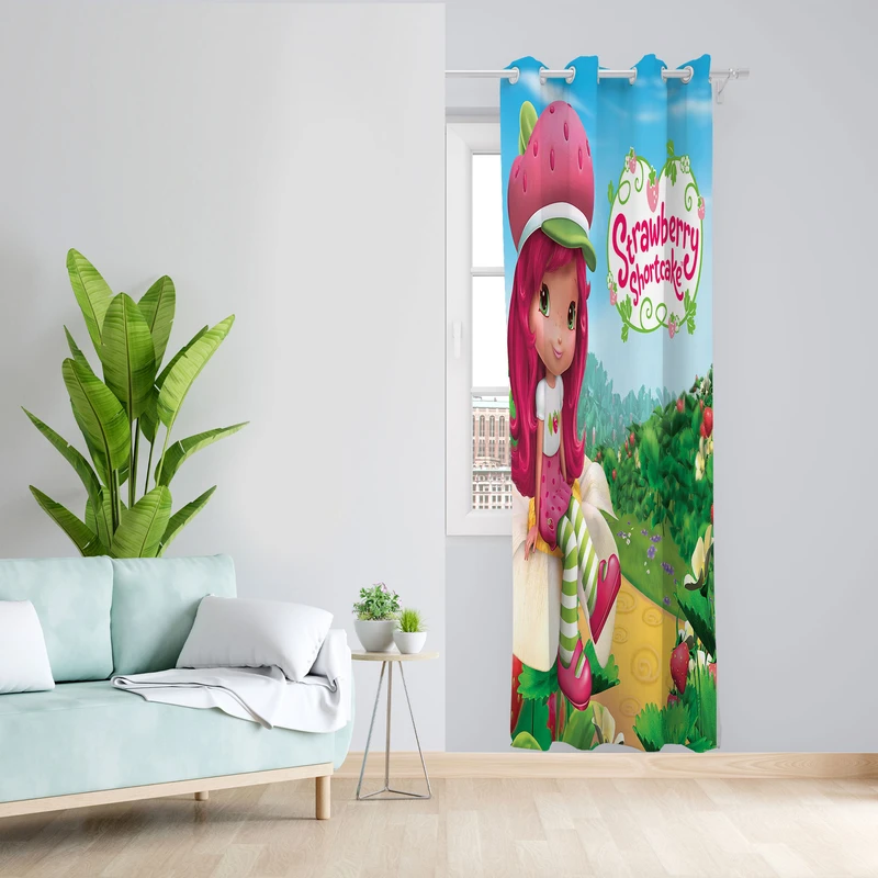  پرده مدل دختر توت فرنگی مخمل پانچی کد 881 سایز 140x280 سانتی متر