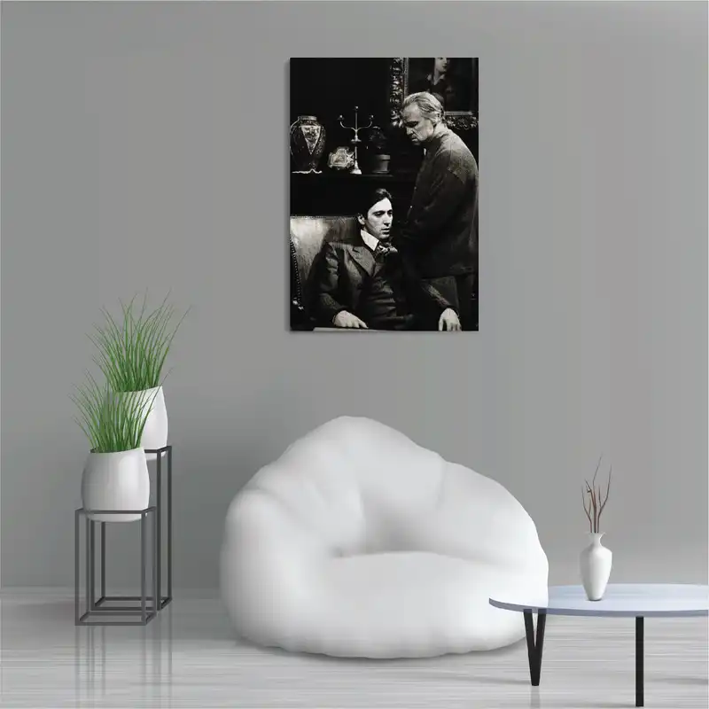 پوستر طرح فیلم پدرخوانده مارلون براندو و آل پاچینو Godfather Marlon Brando Al Pacino مدل M0450