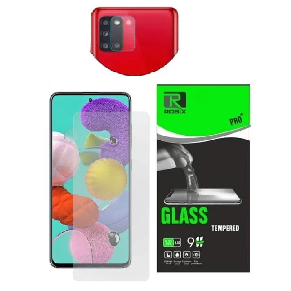 محافظ صفحه نمایش روبیکس مدلSA-A51 مناسب برای گوشی موبایل سامسونگ Galaxy A51 به همراه محافظ لنز دوربین