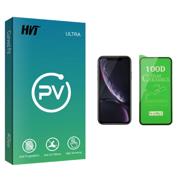 محافظ صفحه نمایش سرامیکی اچ وی تی مدل PV glass مناسب برای گوشی موبایل اپل iPhone XR