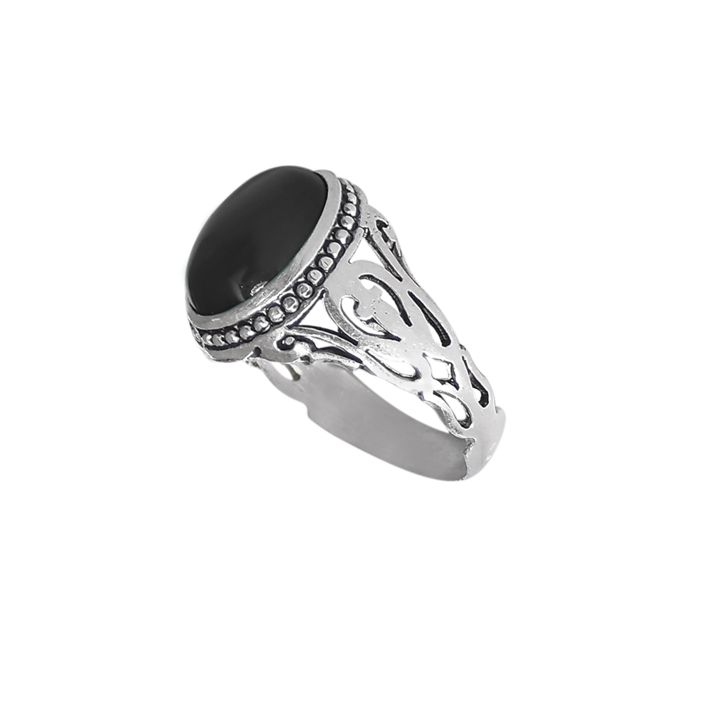 انگشتر نقره مردانه نقره جات لطفی مدل عقیق کد ANMS010E02