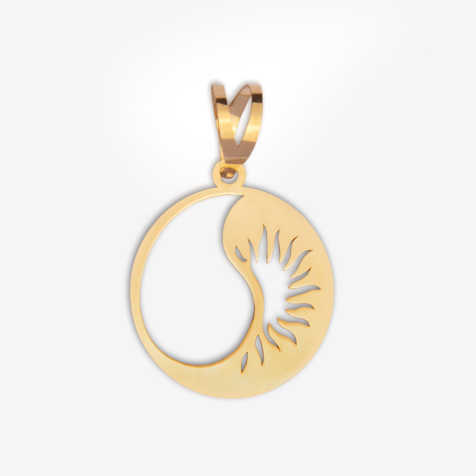 آویز گردنبند طلا 18 عیار زنانه مایا ماهک طرح دایره کد MM2162 -  - 1