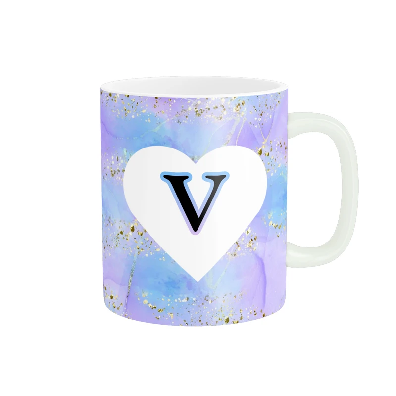 ماگ پاد آفرین مدل اسم شخصی فانتزی طرح اول اسم حرف V کد p11487