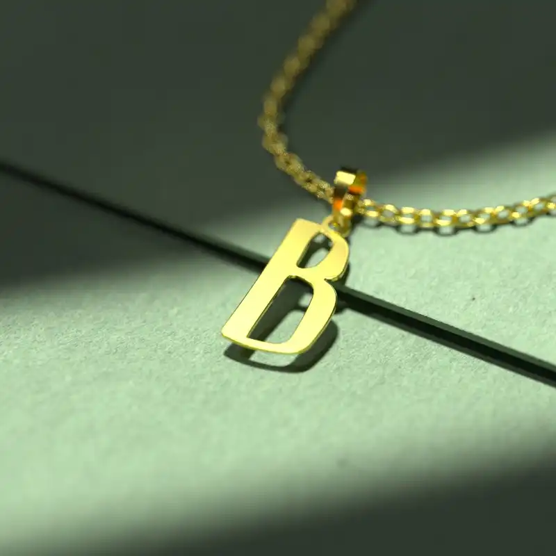 گردنبند طلا 18 عیار زنانه مدوپد مدل حرف B کد H3-1-1210