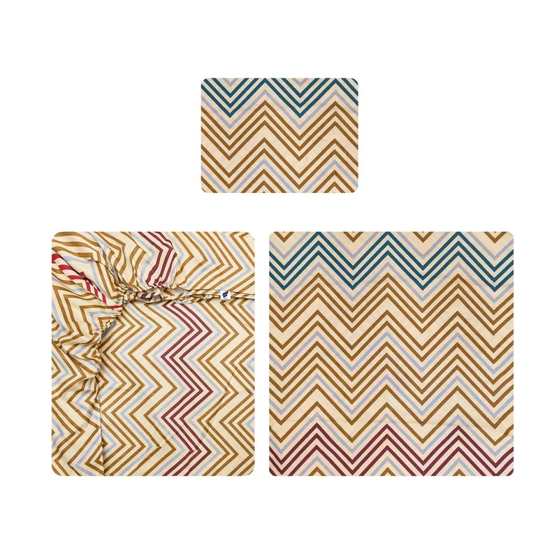 سرویس روتختی آدنو مدل Zigzag کد IR38 یک نفره 3 تکه