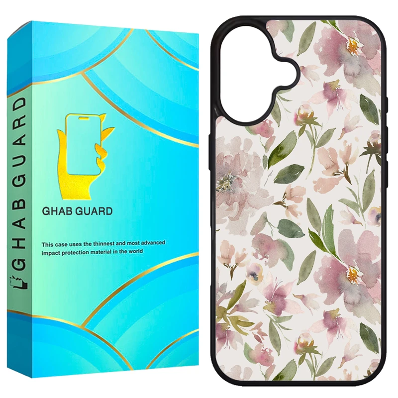 کاور قاب گارد طرح گل مدل G16PL مناسب برای گوشی موبایل اپل iPhone 16 Plus