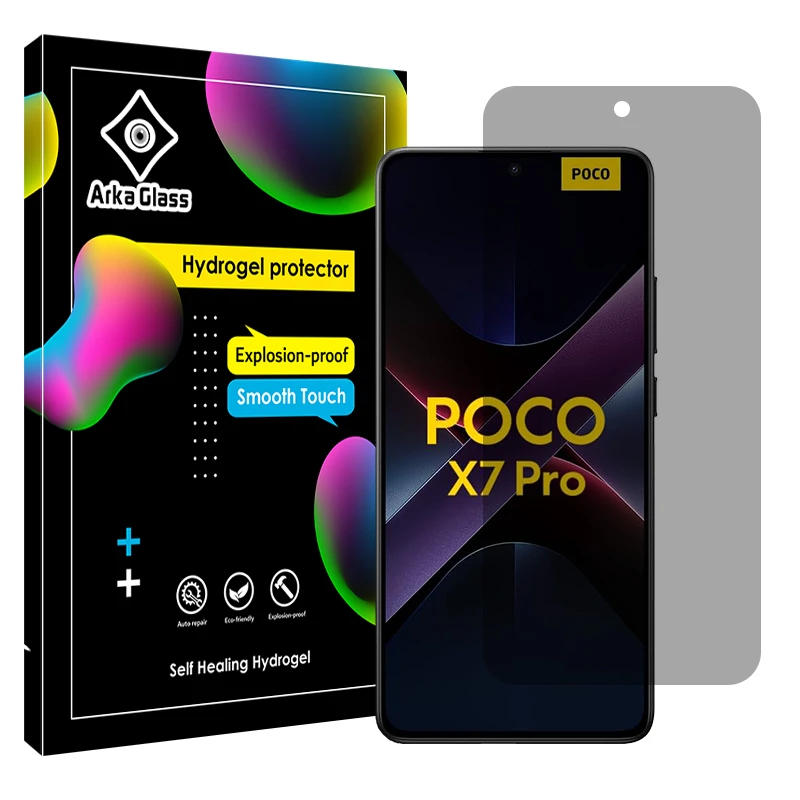 محافظ صفحه نمایش حریم شخصی آرکا گلس مدل Tough مناسب برای گوشی موبایل شیائومی Poco X7 Pro