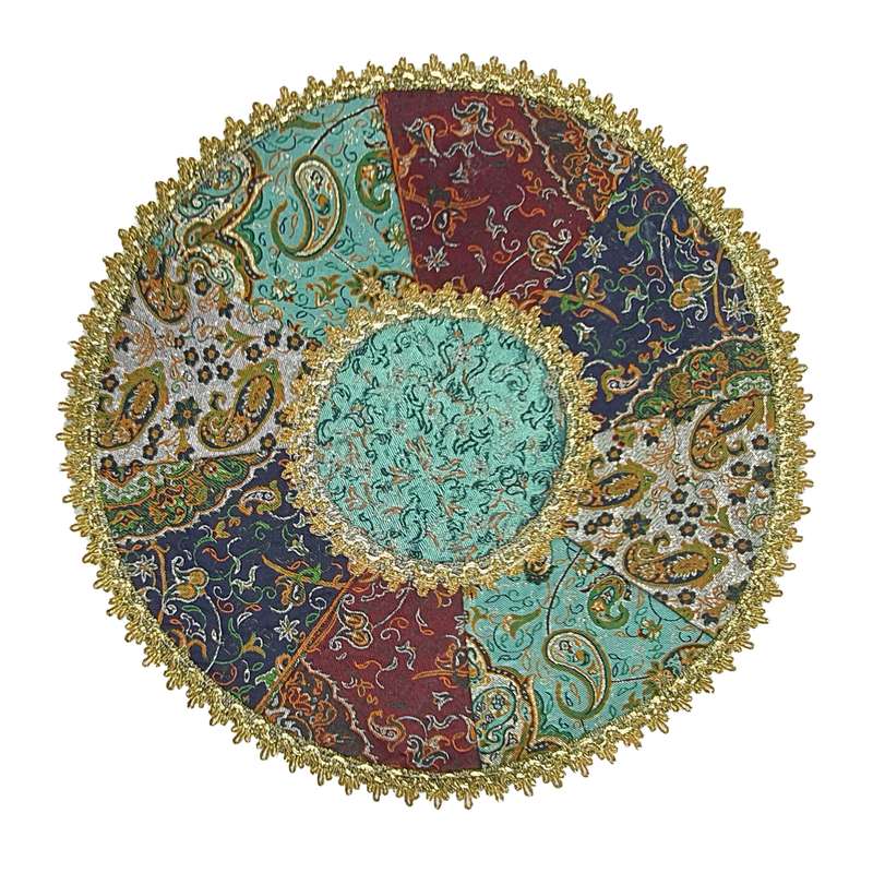 رومیزی ترمه مدل چهل تکه نسترن کد W141