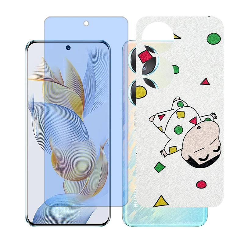 محافظ صفحه نمایش بلو کات گلس مدل together مناسب برای گوشی موبایل آنر 70 به همراه برچسب پوششی پشت گوشی 