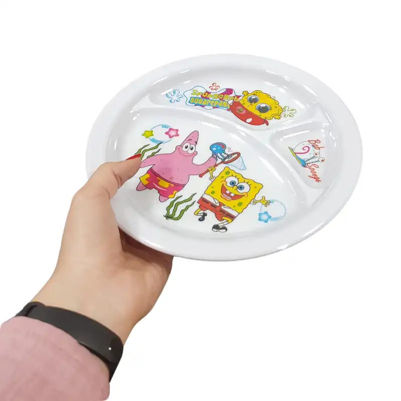 بشقاب غذای کودک مدل باب اسفنجی کد 01