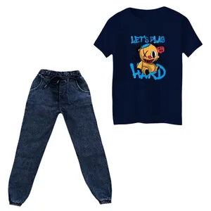 ست تی‌شرت و شلوار دخترانه مدل نوشته و عکس