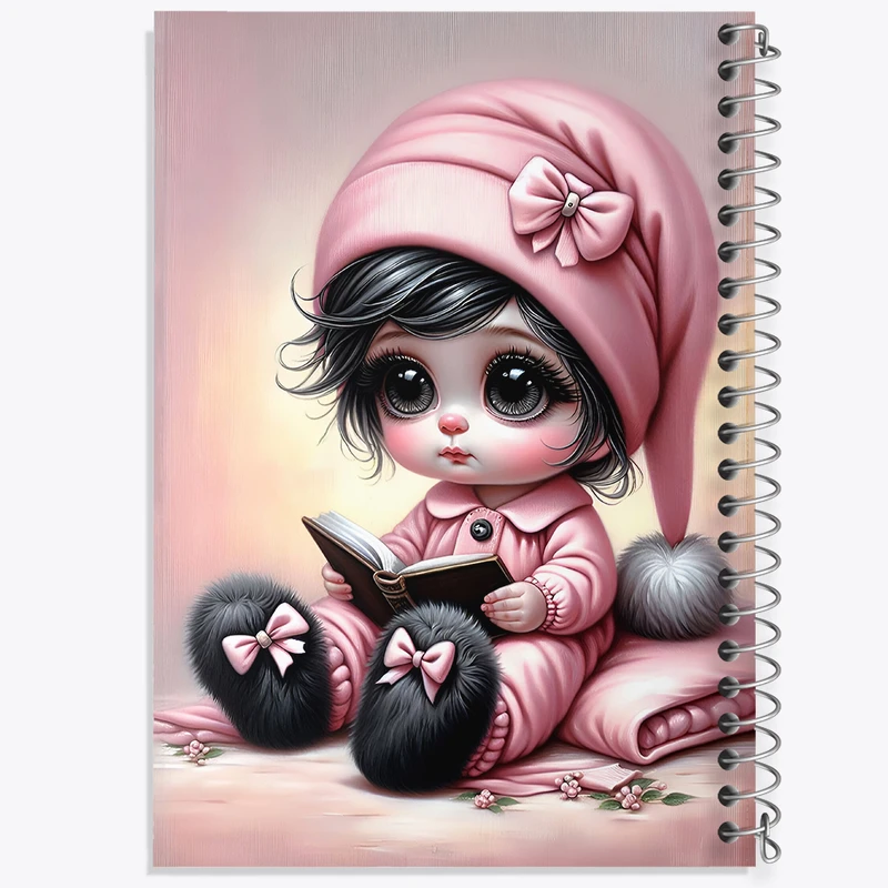 دفتر نقاشی 50 برگ خندالو طرح دخترانه کیوت کد N4878