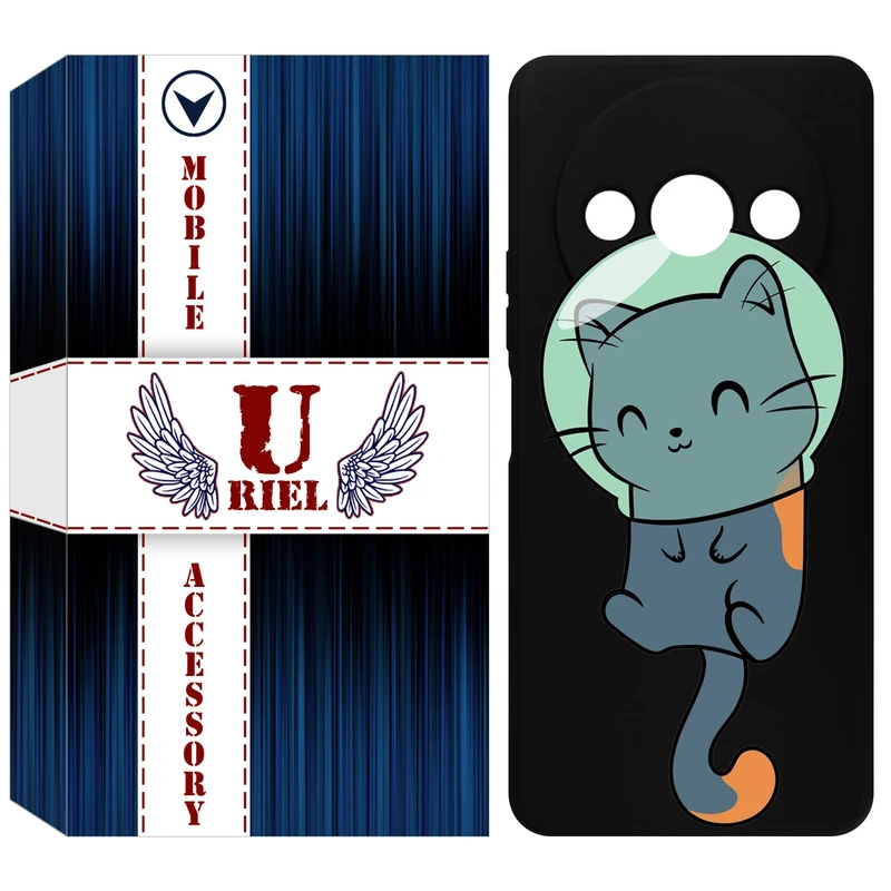 کاور یوریل قاب مدل KSH کد 61 طرح گربه مناسب برای گوشی موبایل شیائومی Redmi A3 / A3x