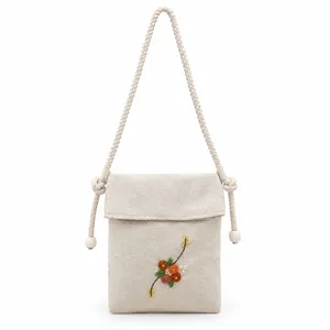 کیف رو دوشی پارچه ای مدل گل