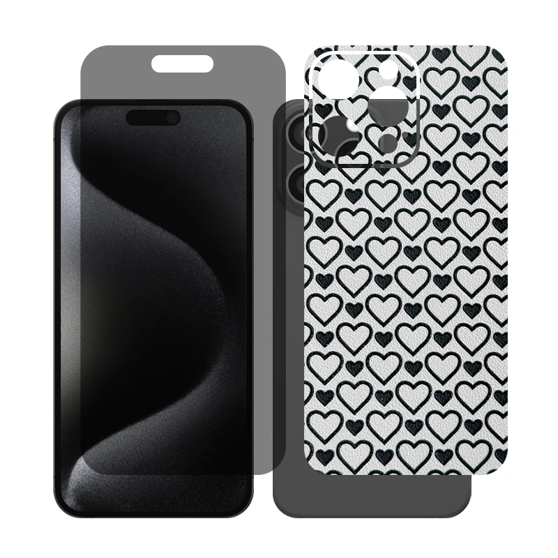 محافظ صفحه نمایش حریم شخصی گلس مدل Together مناسب برای گوشی موبایل اپل iPhone 15 Pro Max به همراه برچسب پوششی پشت گوشی