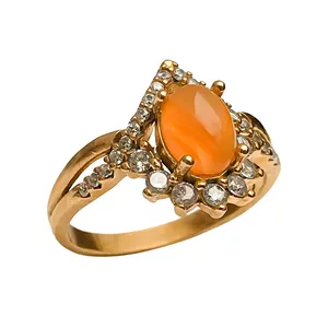 انگشتر نقره زنانه مدل 006-1 عقیق یمن