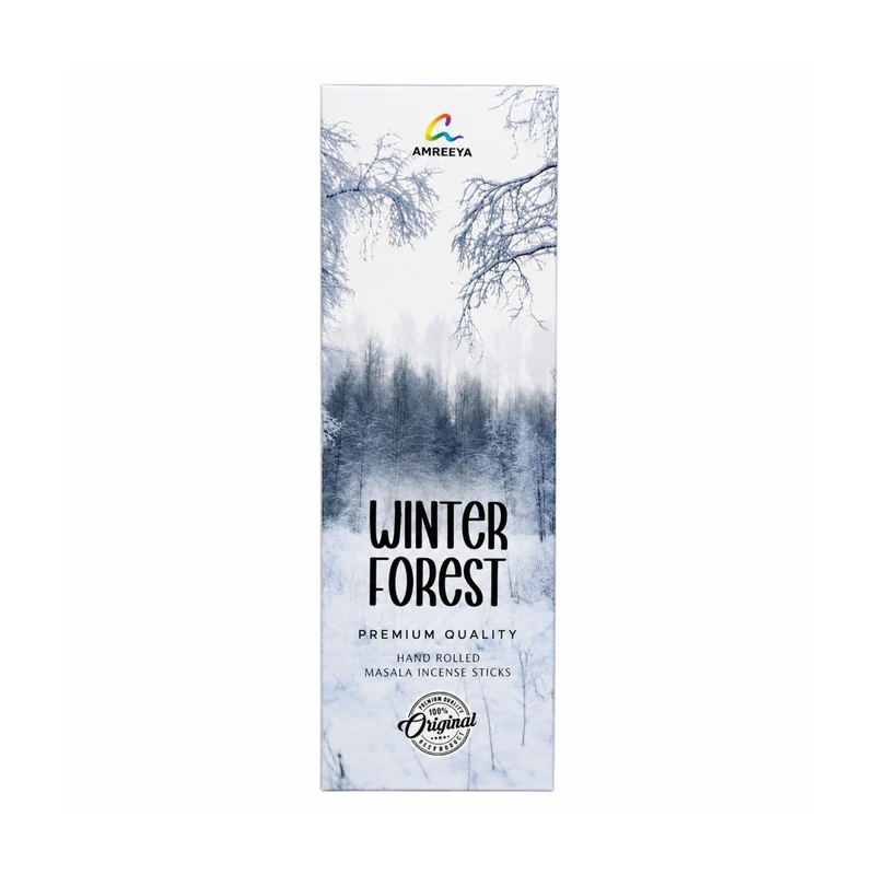 عود دست‌ساز آمریا مدل وینتر فارست Winter Forest رایحه جنگل بسته 30 عددی