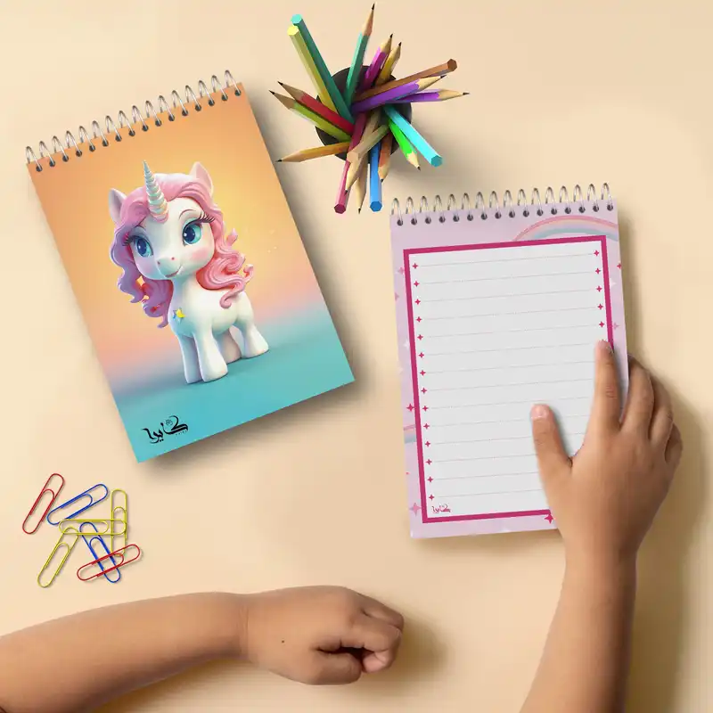 دفترچه یادداشت 50 برگ کایرا مدل یونیکورن 2