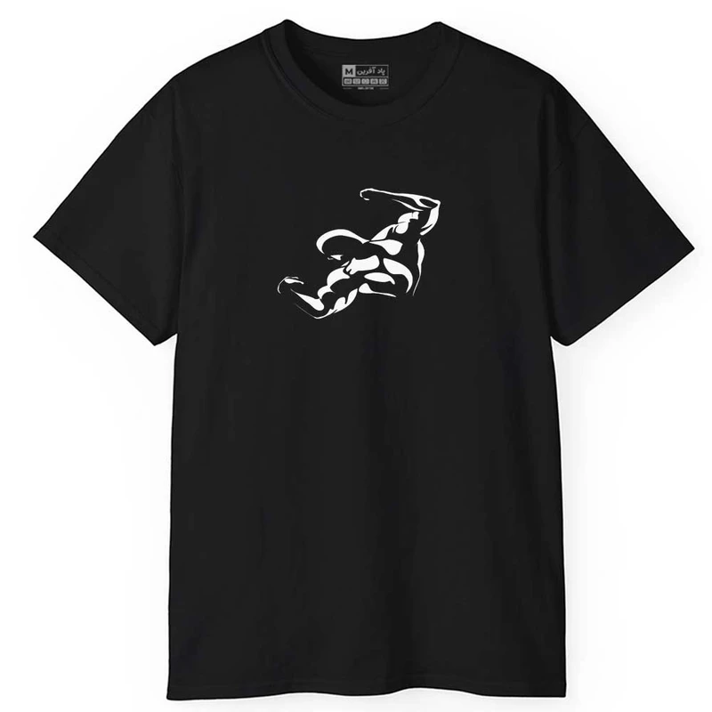 تی شرت آستین کوتاه مردانه پاد آفرین مدل بدنسازی کد 099